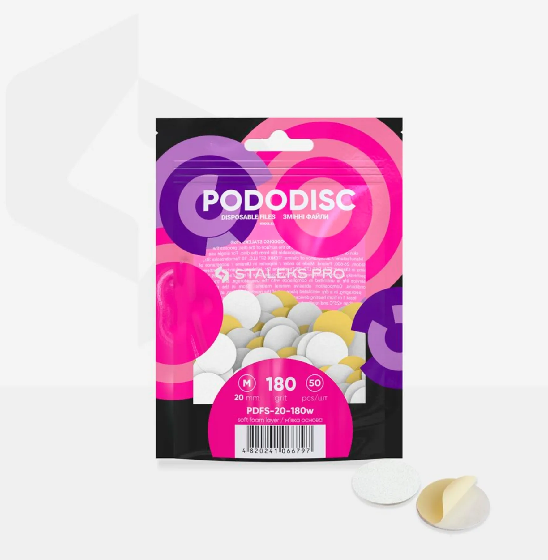 PODODISC Lime rotonde dischi Staleks Pro M – grana 180 (50 pz)