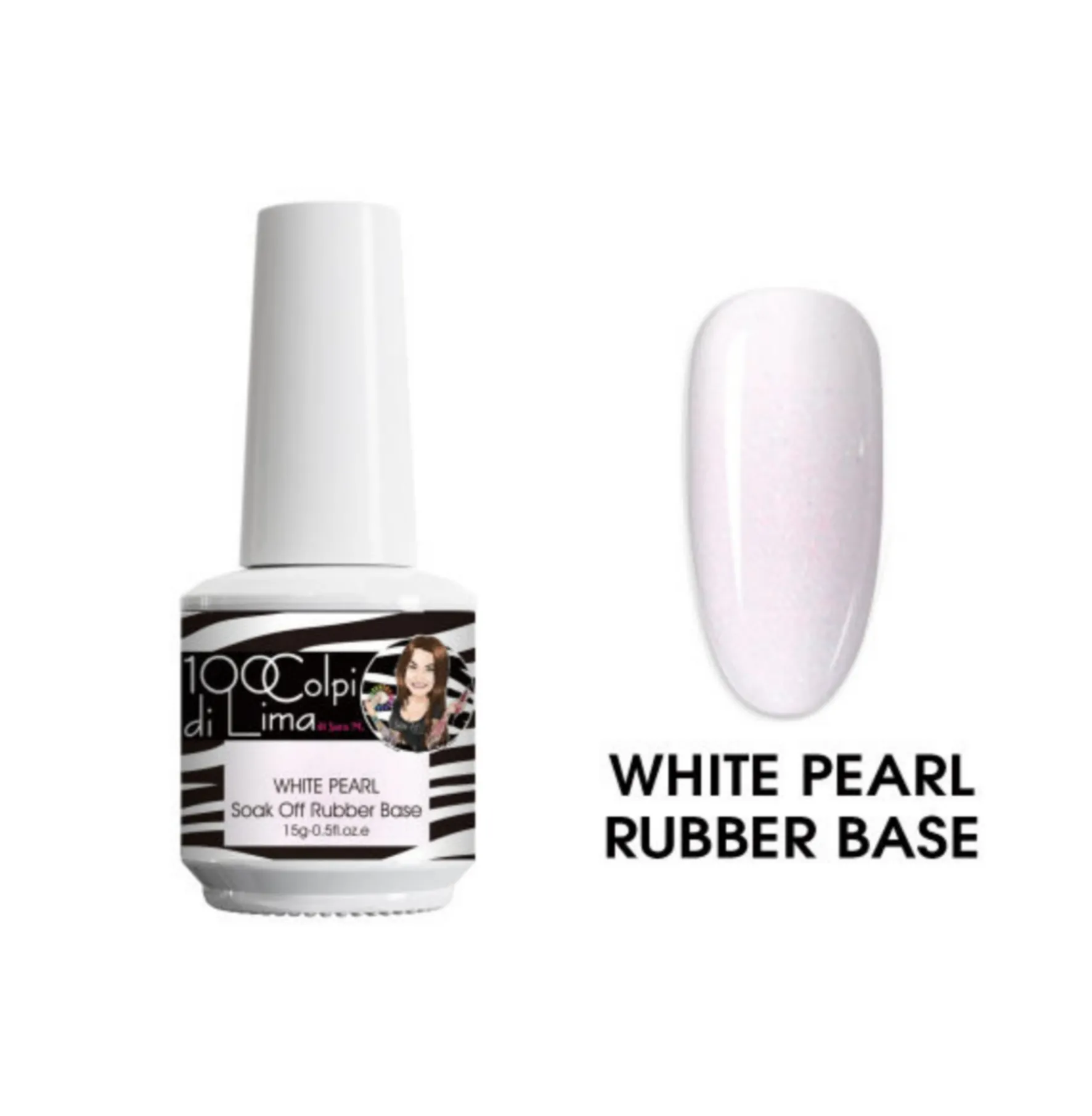 Soak OFF Rubber Base White Pearl